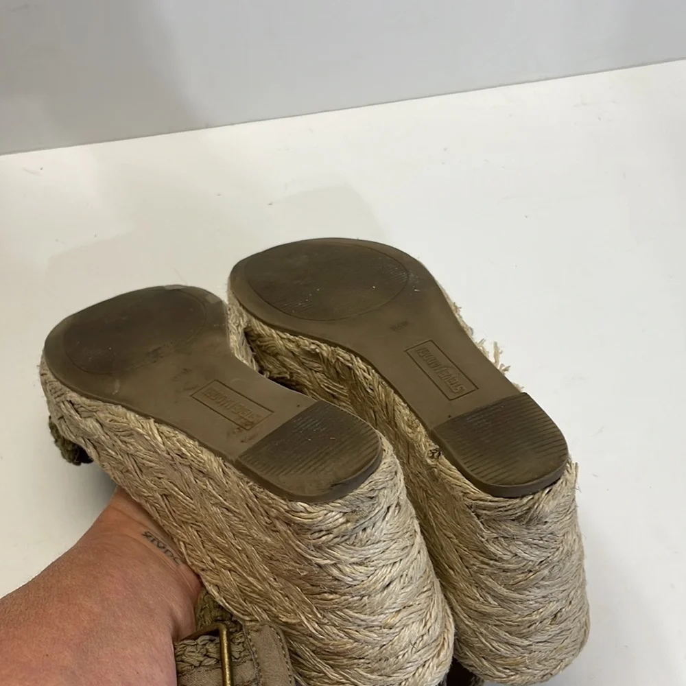 Steve Madden, brussel style, rope wedge heeled sandal